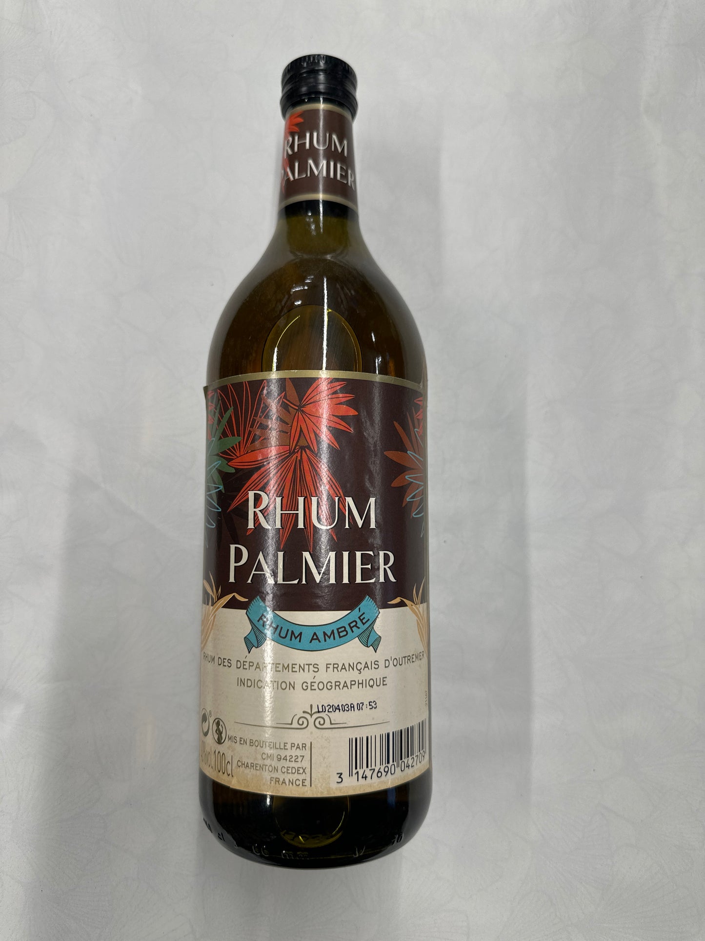RHUM BRUN PALMIER 1L.40D*