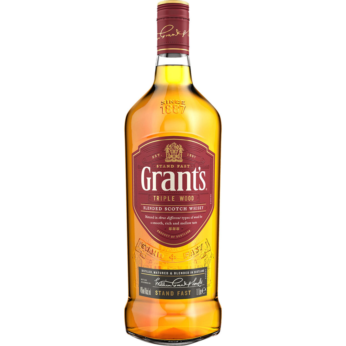 WHISKY GRANTS 1L TR.WOOD