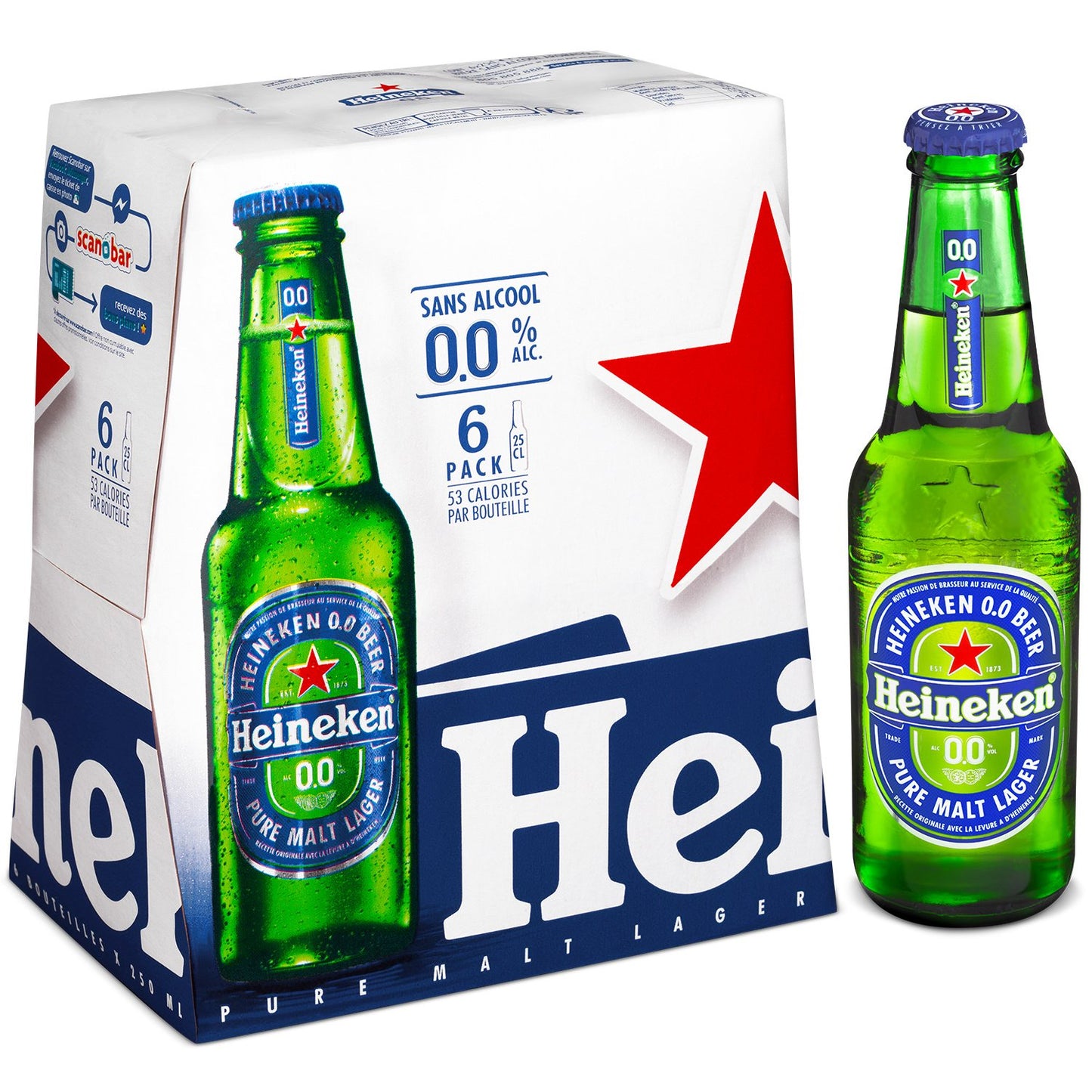 BLLE 6X25 HEINEKEN 00%VOL