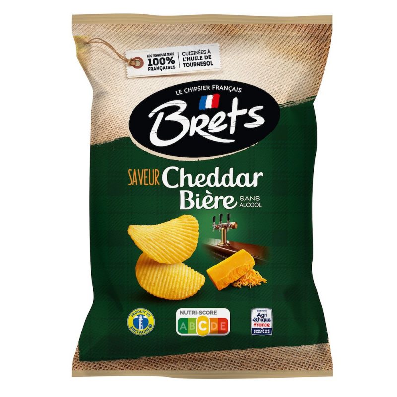 BRETS CHEDDAR BIERE 125G
